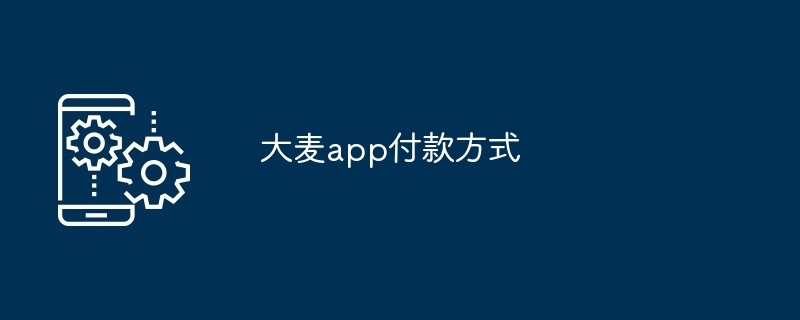 大麦app付款方式