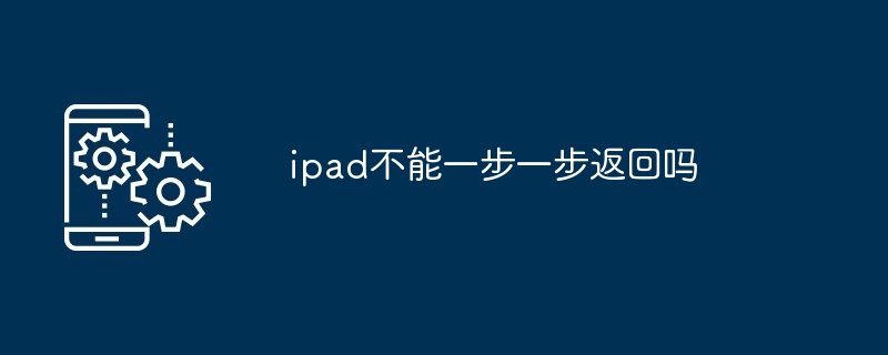 ipad不能一步一步返回吗